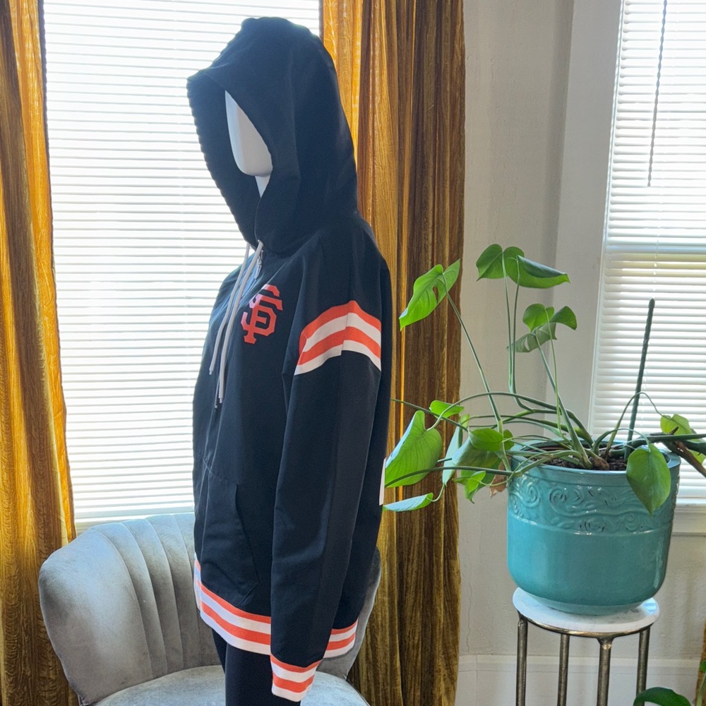 PINK Victoria's Secret Black & Orange SF Giants Zip-Up Hoodie - Picture 11 of 12